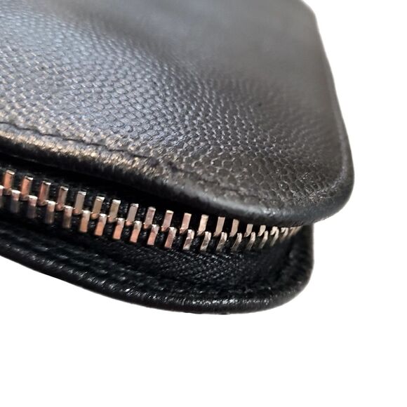 Saint Laurent *New Style* Black Top Grain Leather Long Continental Zippy Wallet - Picture 4 of 10